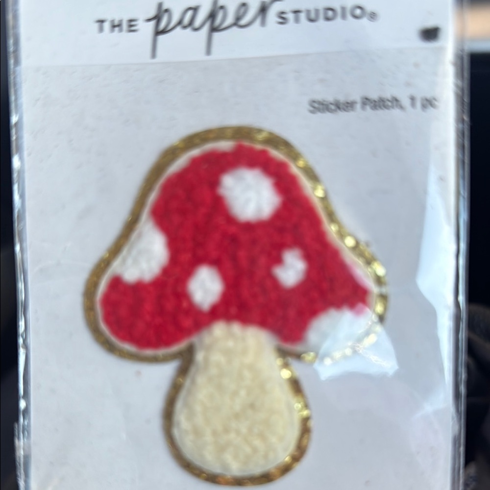 Red Mushroom Sticker Patch